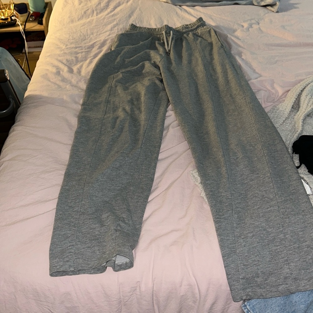 ASOS grey tall wide leg pants